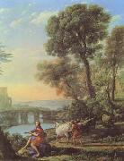 Claude Lorrain Landscape with Apollo and Mercury (mk08) oil painting picture wholesale